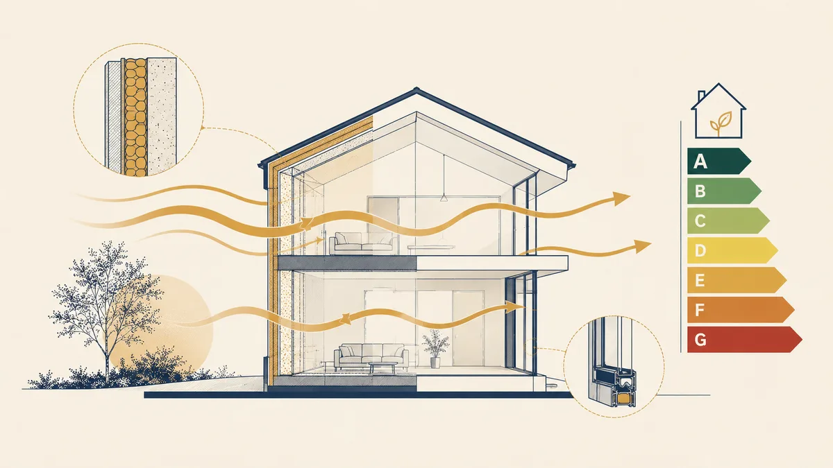 Documento dell'Attestato di Prestazione Energetica APE con grafico delle classi di efficienza