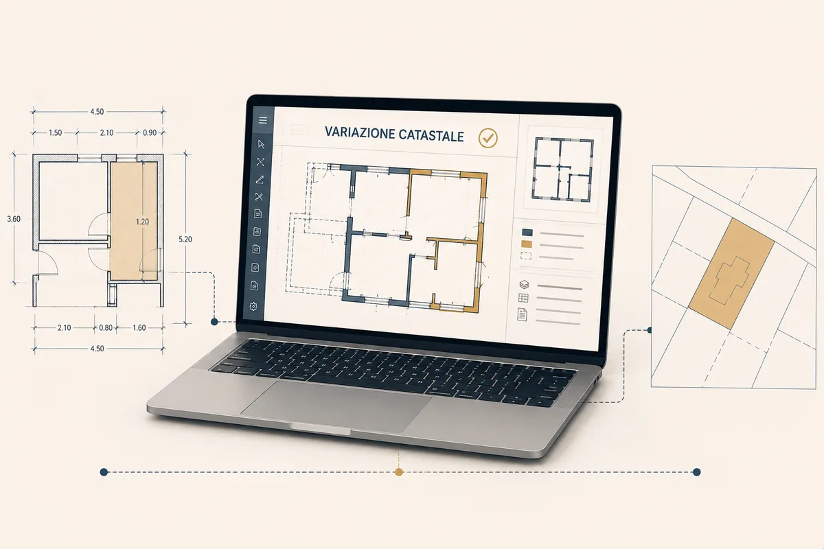 Planimetria catastale e documentazione tecnica per aggiornamento DOCFA